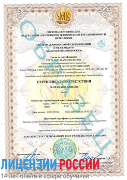 Образец сертификата соответствия Краснознаменск Сертификат OHSAS 18001